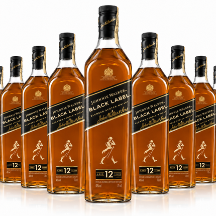Johnnie Walker Black Label Scotch Whisky 12 ans - 1 à 21 000 F et Carton de 12 à 216 000 F