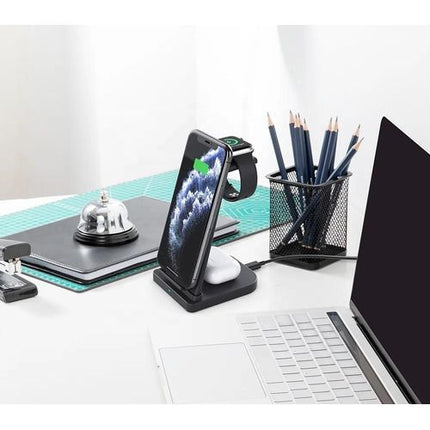 Station de Charge Sans Fil 3-en-1 - iPhone + Apple Watch + AirPods