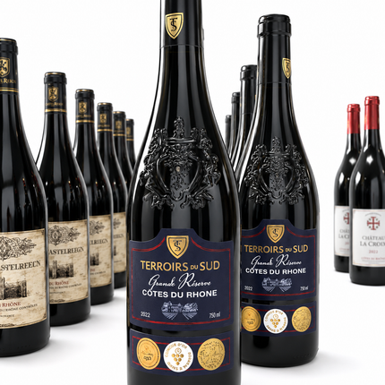Terroirs du Sud Grande Réserve Côtes du Rhône - 1 à 3 400 F et Carton de 6 à 17 800 F