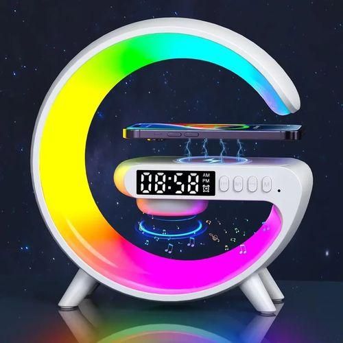 Station G RGB - Chargeur Sans Fil + Enceinte Bluetooth + Réveil + Veilleuse