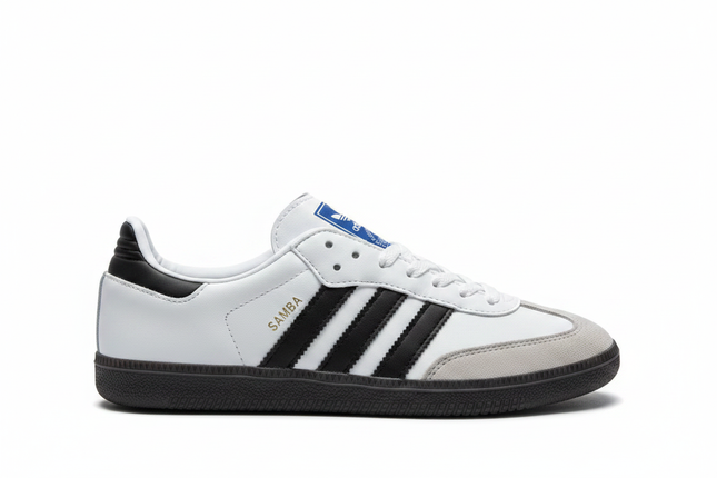 Adidas Samba OG Blanc Semelle Noire - Vue profil