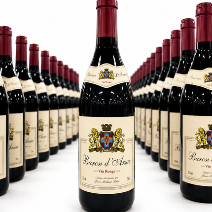 Baron d'Arsac Vin Rouge - 1 à 1 800 F et Carton de 6 à 10 000 F