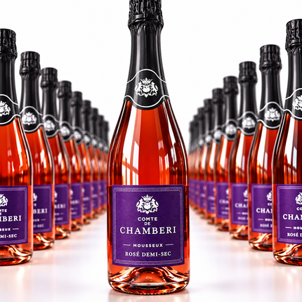 Comte de Chamberi Mousseux Rosé Demi-Sec - 1 à 2 500 F et Carton de 6 à 13 600 F