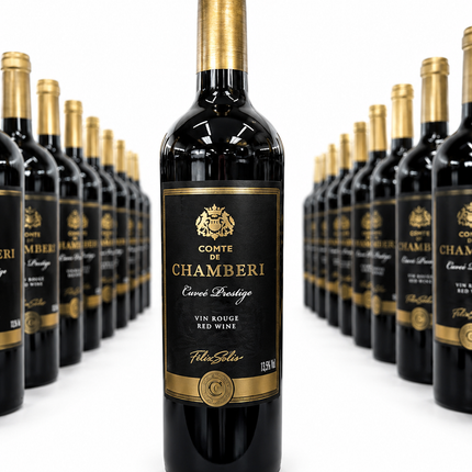 Comte de Chamberi Cuvée Prestige Rouge - 1 à 2 500 F et Carton de 6 à 13 600 F