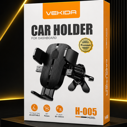 VEKIDA Car Holder H-005 - Support Téléphone Voiture Grille Aération 360°