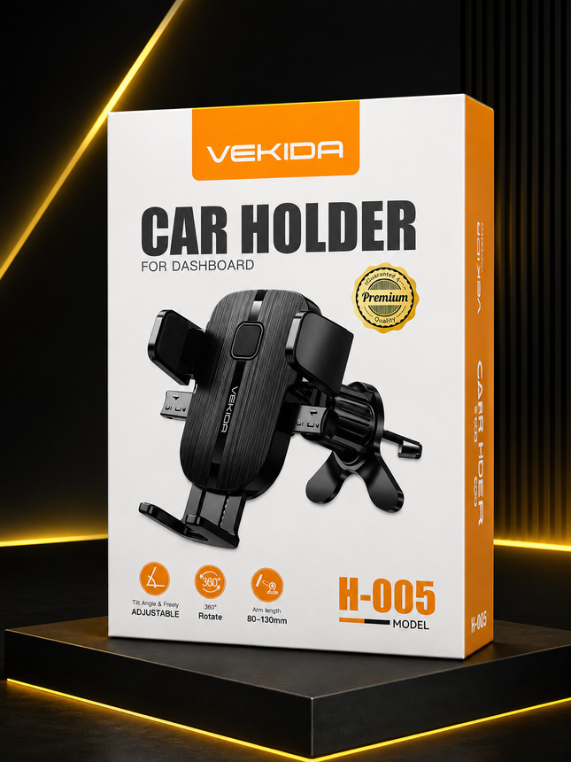 VEKIDA Car Holder H-005 - Support Téléphone Voiture Grille Aération 360°