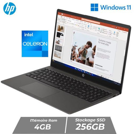 HP 15 Intel Celeron - 4Go RAM / 256Go SSD