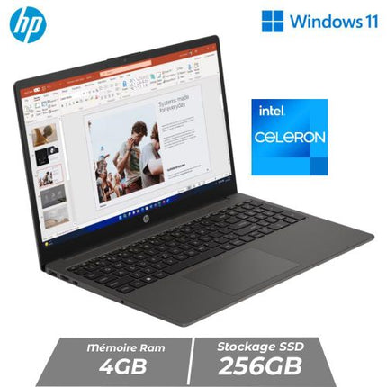 HP 15 Intel Celeron - 4Go RAM / 256Go SSD