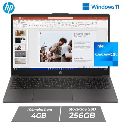 HP 15 Intel Celeron - 4Go RAM / 256Go SSD