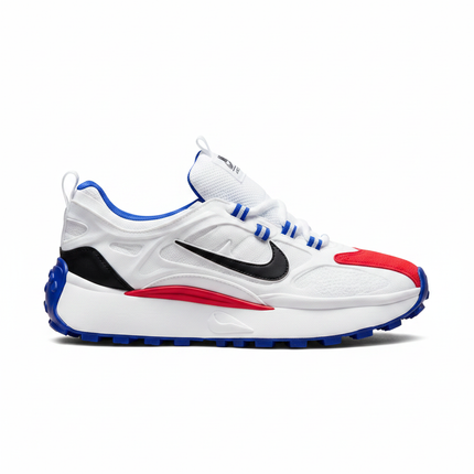 Nike Air Max Blanc Rouge Bleu – Vue profil logo
