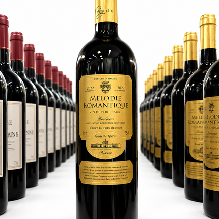 Mélodie Romantique Bordeaux Réserve - 1 à 3 100 F et Carton de 6 à 16 800 F