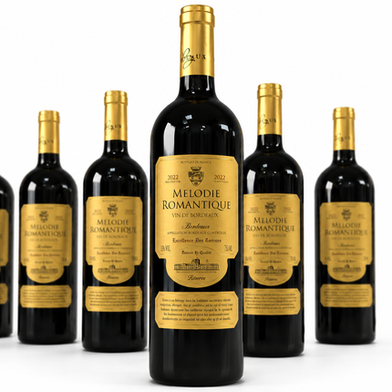 Mélodie Romantique Vin de Bordeaux - 1 à 3 100 F et Carton de 6 à 16 800 F