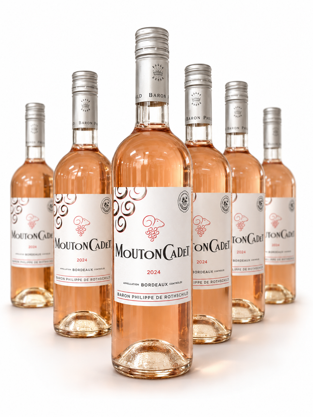 Mouton Cadet Rosé Bordeaux 2024 - 1 à 6 600 F et Carton de 6 à 34 000 F
