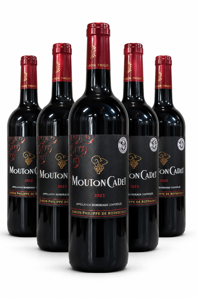 Mouton Cadet Rouge Bordeaux 2023 - 1 à 6 600 F et Carton de 6 à 34 000 F