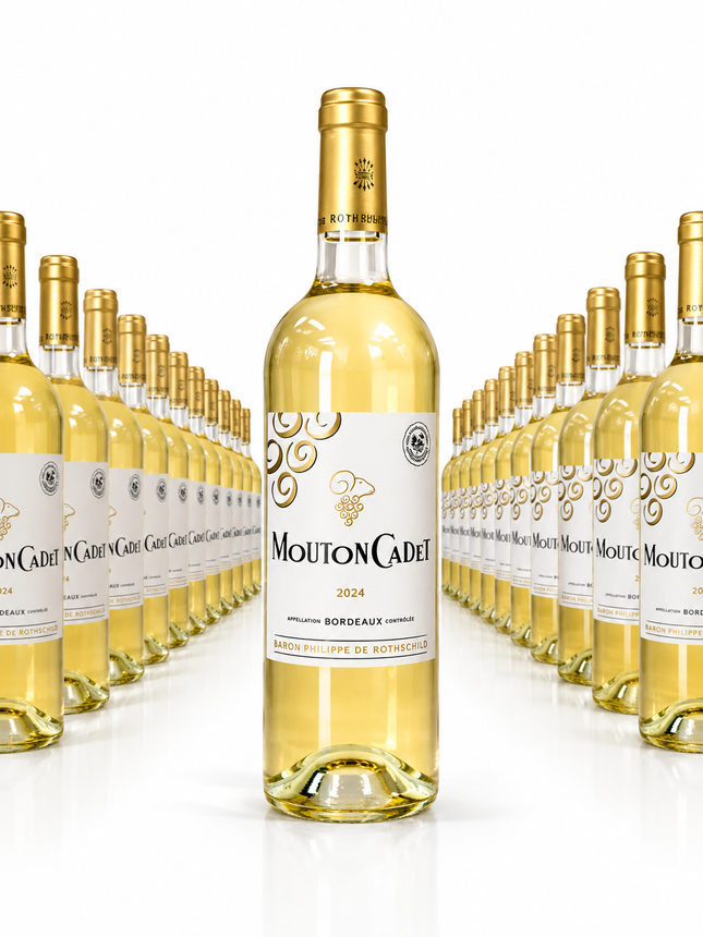Mouton Cadet Blanc Bordeaux 2024 - 1 à 6 600 F et Carton de 6 à 34 000 F
