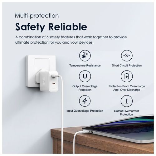 Oraimo PowerGaN 45 - Chargeur OCW-E102D + Adaptateur HP