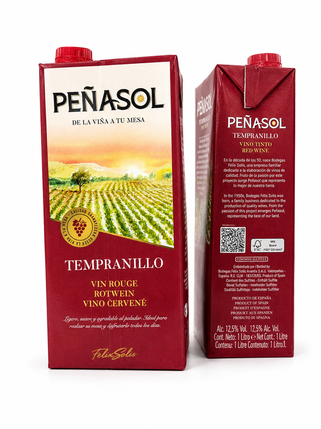 Peñasol Rouge Tempranillo - 1 à 1 300 F et Carton de 12 à 14 000 F