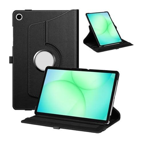 Étui Rotatif 360° Samsung Galaxy Tab A9+ 11" - Cuir PU Noir