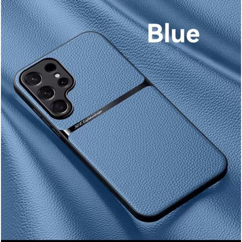 Coque Cuir Texturé Samsung Galaxy S23 Ultra - Bleu