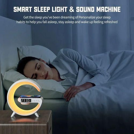 Station G RGB - Chargeur Sans Fil + Enceinte Bluetooth + Réveil + Veilleuse