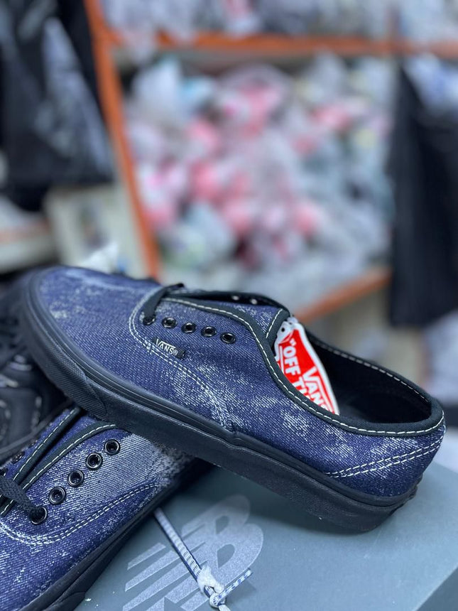 Vans Denim Noir – Sneakers Jean Surpiqûres Blanches