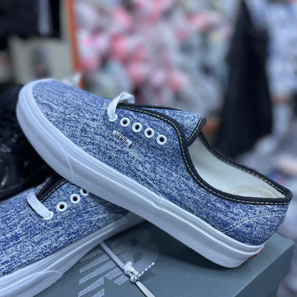 Vans Chiné Bleu & Noir – Sneakers Tissu Texturé