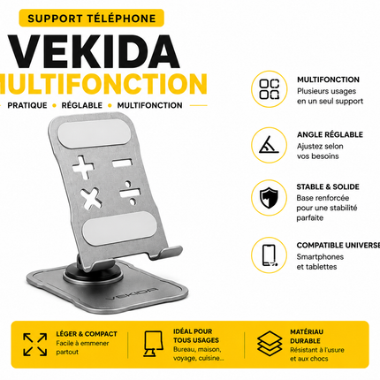 VEKIDA Multifonction - Support Téléphone Réglable